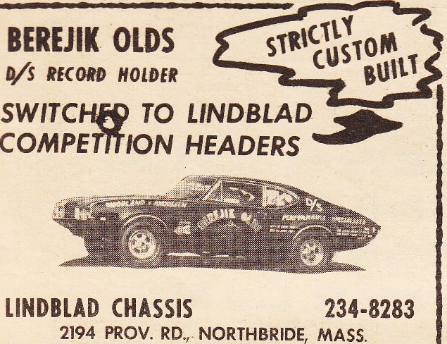 Vintage drag race and speed ads